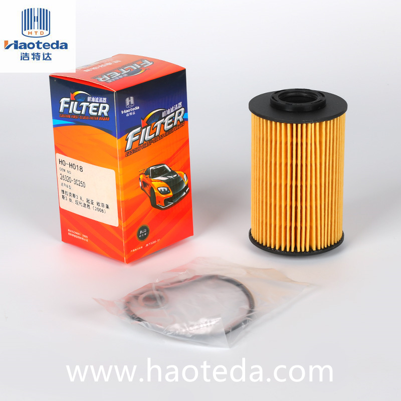 High Performance Auto Car Engine Paper Element Oil Filter 26320-3C250 for Korean Car